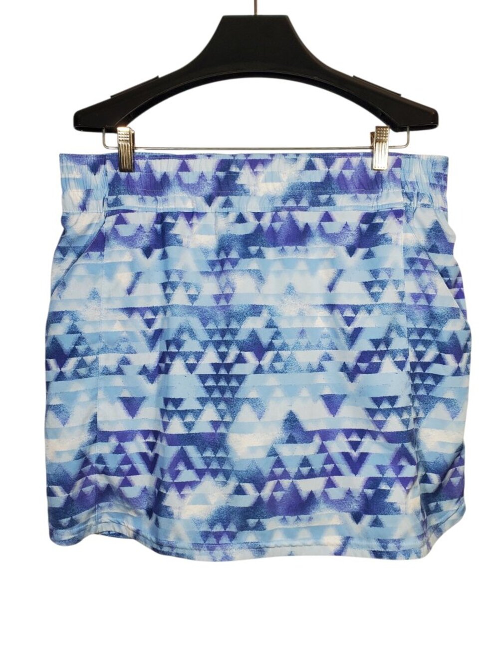 Columbia Bogota Bay Skort Women's XL Blue Geometric UPF 50 Fishing Hiking Golf